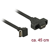 Delock Kábel USB 3.1 Gen 2 kulcs A 20 tűs apa csatlakozó > USB 3.1 Gen 2 USB Type-C anya rögzíthető (85326)