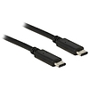 Delock Kábel USB C típus 2.0 dugó > USB C típus 2.0 dugó 1 m fekete (83673)