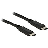Delock Kábel USB Type-C 2.0 dugó > USB Type-C 2.0 dugó 0,5 m fekete (83672)