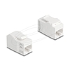 Delock Keystone modul összekötő RJ45 aljzat RJ45 aljzat, Cat.6A UTP, fehér