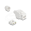 Delock Keystone modul RJ45 aljzat LSA Cat.6A UTP 180 szerszám nélküli, kábelátvezetővel