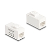 Delock Keystone modul, RJ45-aljzat - RJ45-aljzat, Cat.6A UTP fehér