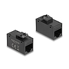 Delock Keystone modul, RJ45-aljzat - RJ45-aljzat, Cat.6A UTP fekete