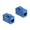 Delock Keystone modul, RJ45-aljzat - RJ45-aljzat, Cat.6A UTP kék