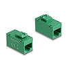 Delock Keystone modul, RJ45-aljzat - RJ45-aljzat, Cat.6A UTP zöld
