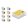 Delock Keystone Modul RJ45 anya - LSA Cat.6A eszközmentes beépítésű színes 8 db-os szett