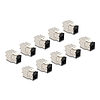 Delock Keystone Modul RJ45 anya - LSA Cat.6A eszközmentes fekete 10 db-os szett