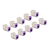Delock Keystone Modul RJ45 anya - LSA Cat.6A eszközmentes ibolya 10 db-os szett