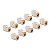 Delock Keystone Modul RJ45 anya - LSA Cat.6A eszközmentes narancssárga 10 db-os szett