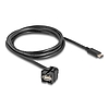 Delock Keystone modul, USB 2.0 A-anya > USB Type-C apa 250 , kábellel 1,5 m