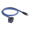 Delock Keystone modul, USB 5 Gbps A-csatlakozóhüvely USB Type-C típusú apa, kábellel 0,5 m