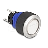 Delock Kiálló nyomógomb installációhoz 22 mm 5 db. forrasztott csatlakozó működtetővel lapos, műanyag fehér LED világítás