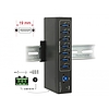 Delock Külso ipari hub 7 x USB 3.0 A-típusú 15 kV ESD védelemmel (63311)