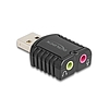 Delock Külső USB hangkártya 24 bit / 96 kHz Plug & Play mód Windows, MAC, Linux, Chrome operációs rendszerekhez
