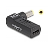 Delock Laptop töltőkábel adapter USB Type-C anya - 5,5 x 2,5 mm apa 90 fokban hajlított (60011)