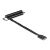 Delock M.2 kulcs A+E - PCIe x16 NVMe adapter hajlított 20 cm hosszú kábellel (64220)
