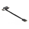 Delock M.2 kulcs A+E - PCIe x4 NVMe adapter hajlított 20 cm hosszú kábellel (64218)