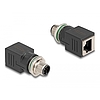 Delock M12 adapter A-kódolt 8 tűs apa - RJ45 anya egyenes