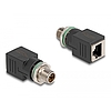 Delock M12 adapter X-kódolt 8 tűs apa - RJ45 anya egyenes