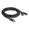 Delock M12 kábel A-kódú, 8 tűs anya- 2 x USB 2.0 A-típusú anya 5 m fekete