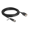 Delock M12 kábel D-kódú 4 tűs anya - RJ45 anya Cat.5e FTP installálásához 5 m, fekete