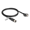 Delock M12 kábel D-kódú 4 tűs anya - RJ45 apa csavarokkal Cat.5e FTP 1 m hosszú fekete