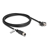 Delock M12 kábel D-kódú 4 tűs anya - RJ45 apa csavarokkal Cat.5e FTP 2 m hosszú fekete