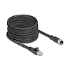 Delock M12 kábel X-kódolt 8 tűs apa - RJ45 anya Cat.5e S/FTP flexibilis 10 m fekete