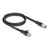 Delock M12 kábel X-kódolt 8 tűs apa - RJ45 apa Cat.5e S/FTP flexibilis 1 m fekete