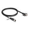 Delock M12 kábel X-kódú 8 tűs anya - RJ45 apa csavarokkal Cat.6A S/FTP 1 m hosszú fekete