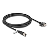 Delock M12 kábel X-kódú 8 tűs anya - RJ45 apa csavarokkal Cat.6A S/FTP 3 m hosszú fekete