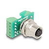 Delock M12 transzfer modul adapter 8 tűs A-kódú anya - 9 tűs sorkapocs installáláshoz