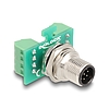 Delock M12 transzfer modul adapter 8 tűs A-kódú apa - 9 tűs sorkapocs installáláshoz