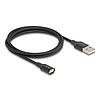 Delock Mágneses USB töltő kábel, fekete 1 m