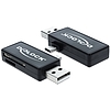Delock Micro USB OTG-kártyaolvasó + USB A-csatlakozódugó (91731)