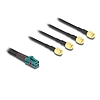 Delock Mini FAKRA Z quad kábel anya - 4 db. SMA B-típusú apa