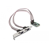 Delock Mini PCIe kártya teljes méret - 2 x Soros RS-232 D-Sub 9 tűs