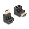 Delock nagysebességű HDMI Ethernet adapter apa és anya szögletes 8K 60 Hz Fekete