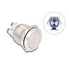 Delock Nyomógomb beszereléshez 19 mm 4 db. csavarhely LED kék