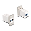 Delock Panel tartó Keystone modul kapcsoló USB 5 Gbps A-típusú USB anya A-típusú USB anya kúpos