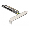 Delock PCI Express 16 kártya 4 x belső SFF-8654 4i NVMe-hez - elágazás