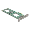 Delock PCI Express 4.0 x8 kártya - 2 x belső U.2 NVMe SFF-8639 - elágazás (H x Sz 236 x 87 mm)
