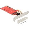 Delock PCI Express Card > Hybrid 2 x internal M.2 NGFF + 2 x SATA 6 Gb/s with RAID Low Profile (89379)