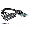 Delock PCI Express Kártya > 8 x RS-232 soros csatlakozó (90411)