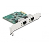 Delock PCI Express x1 kártya - 2 x RJ45 2,5 Gigabit LAN