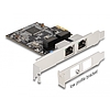 Delock PCI Express x1 kártya - 2 x RJ45 Gigabit LAN (88615)