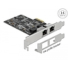 Delock PCI Express x2 kártya - 2 x 2,5 Gigabit LAN (89530)