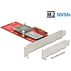 Delock PCI Express x4 Karte > 1 x intern NVMe M.2 Key M 110 mm mit Kühlkörper - Low Profile Form Fak (89577)