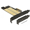 Delock PCI Express x4-kártya > 1 x belso M.2 aljzat B nyílással + 1 x belso NVMe M.2 aljzattal, M (89630)