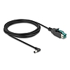 Delock PoweredUSB kábel apa 12 V - DC 5,5 x 2,1 mm apa ívelt 3 m